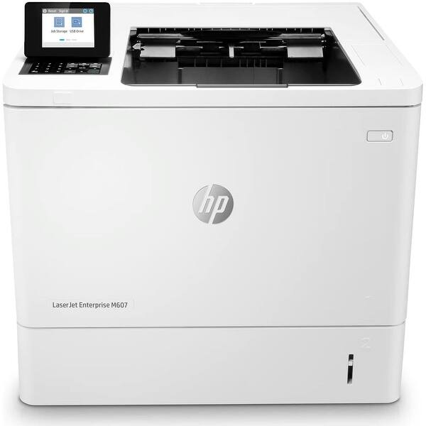 Shop Hp Laserjet Enterprise M607dn Monochrome Laser Printer White Certified Refurbished Overstock 31720048