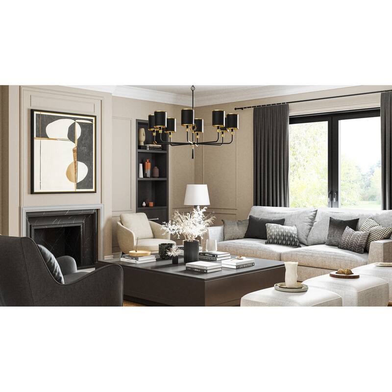 Lockery 8-Light Matte Black Chandelier