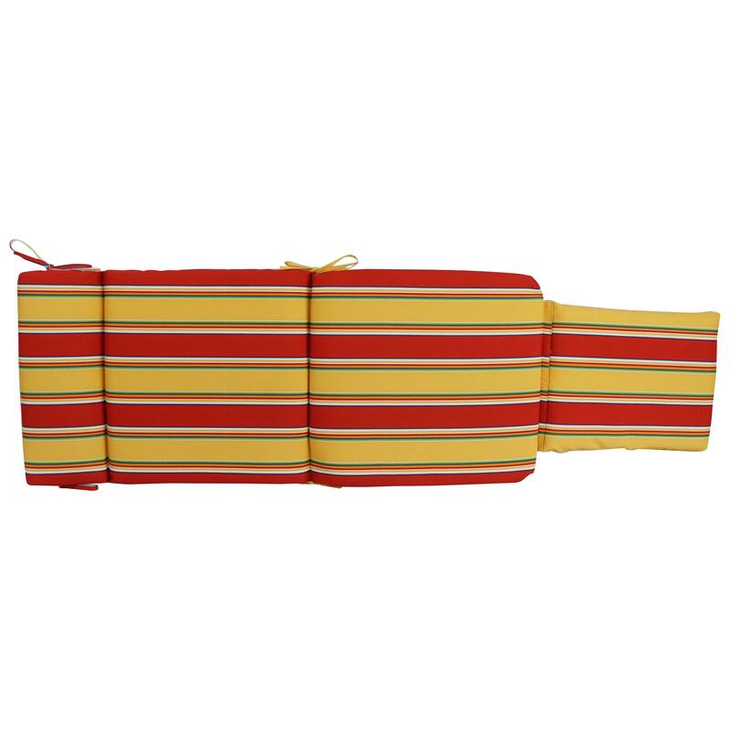 Blazing Needles All-Weather Outdoor Steamer Lounger Cushion