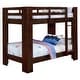preview thumbnail 2 of 4, Sumo Twin Over Twin Bunk Bed, Brown Solid Wood Frame, Guard Rails