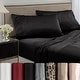 preview thumbnail 1 of 7, Martex Elegance Satin Sheet Set Silky Soft Smooth Luxury Bed Sheets Full - Black