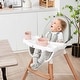 preview thumbnail 13 of 16, Babyjoy Baby High Chair Wooden Feeding Chair with 4-Gear Tray & - See Details