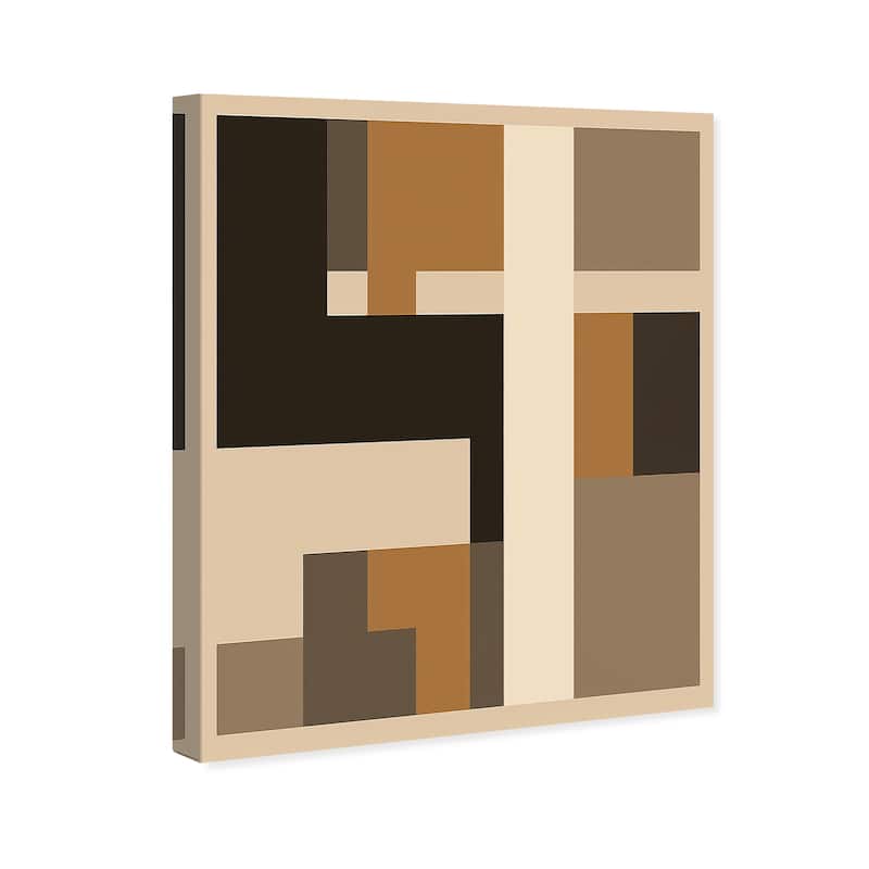 Wynwood Studio Canvas Abstract The Cross Abstract Brown and Modern & Contemporary Wall Art Canvas Print