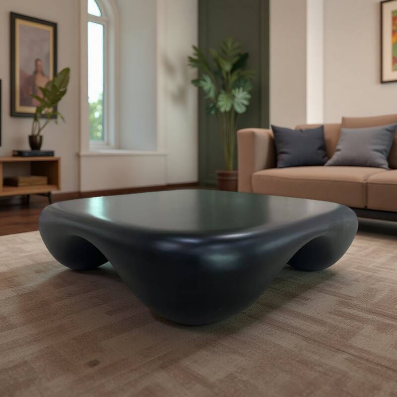 Modern Coffee Table Accent Table, Lightweight Center Table Sofa Side Table with Unique Geometric Design