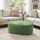 preview thumbnail 34 of 42, 43" Rounded Triangle Upholstered Ottoman, Oversize Fabric Ottoman Footstool