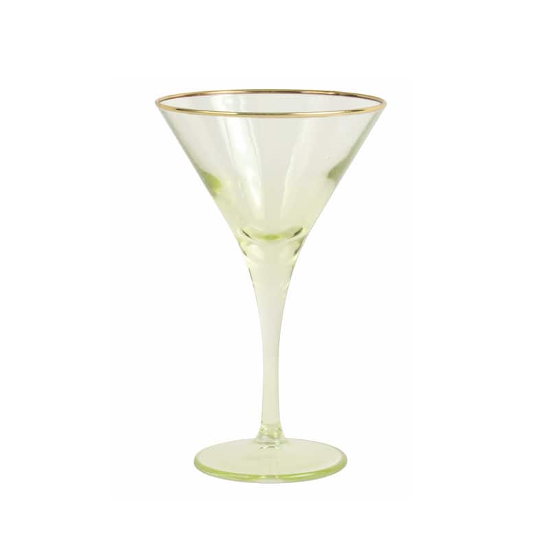 viva by VIETRI Rainbow Yellow Martini Glass