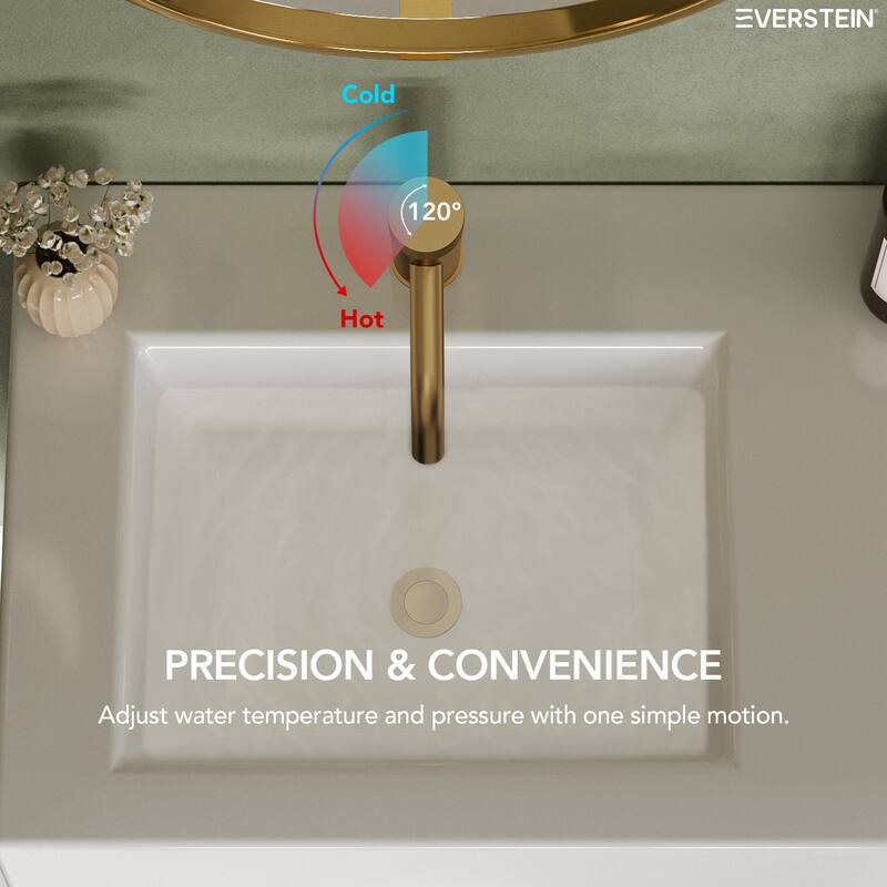 Modern 1-Handle Single Hole Bathroom Faucet with Anti-Slip Handle