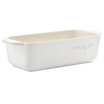 1.25 Quart Rectangular Stoneware Bake Pan in Cream
