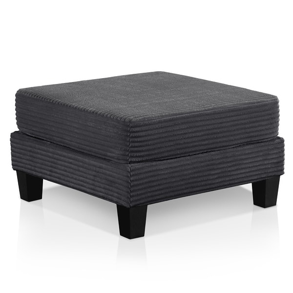 slide 2 of 11, DH BASIC Modern Chenille Square Storage Ottoman by Denhour Dark Grey