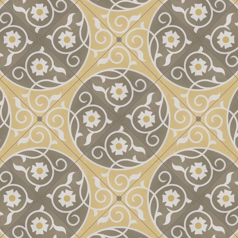 Merola Tile Caprice Loire Encaustic 7.86" x 7.86" Porcelain Floor and Wall Tile
