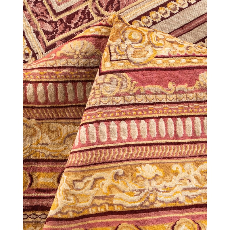 Traditional Oriental Yellow Area Rug - 9' x 12'