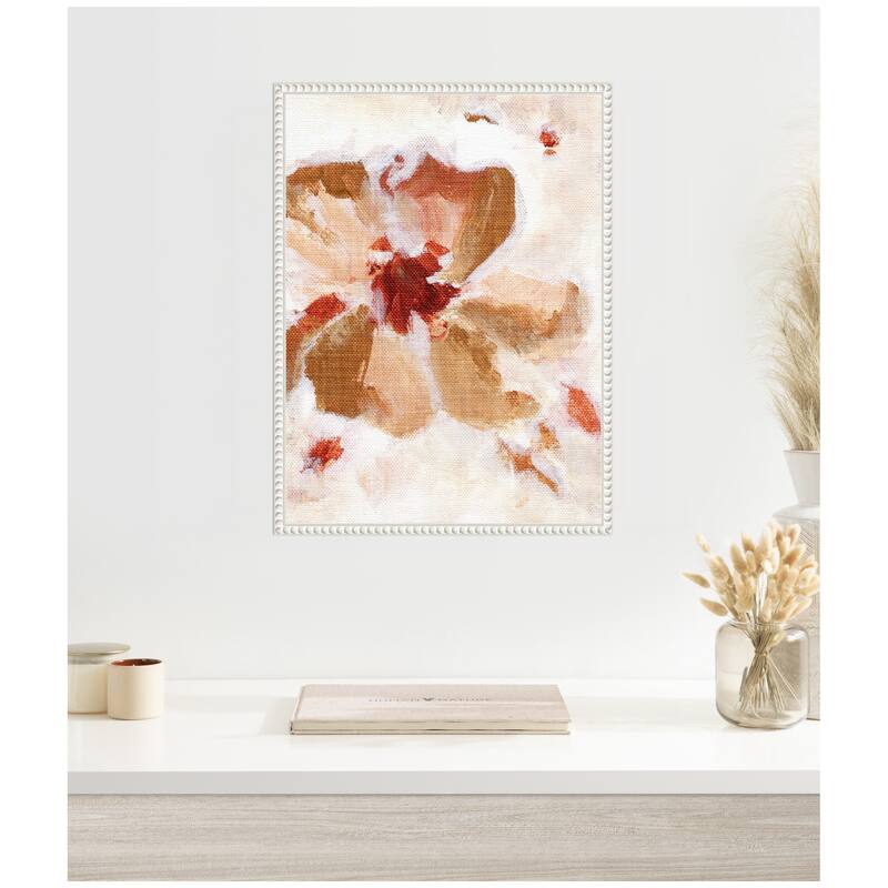 Kate and Laurel Sylvie Painterly Brown Blossom ll Framed Canvas by Nikita Jariwala