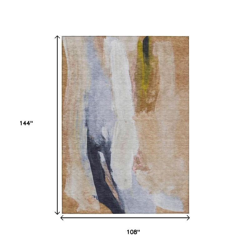 HomeRoots Abstract Transitional Rectangle Outdoor Rug
