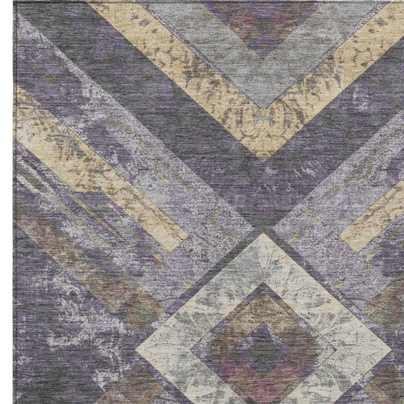 HomeRoots Geometric Transitional Rectangle Outdoor Rug