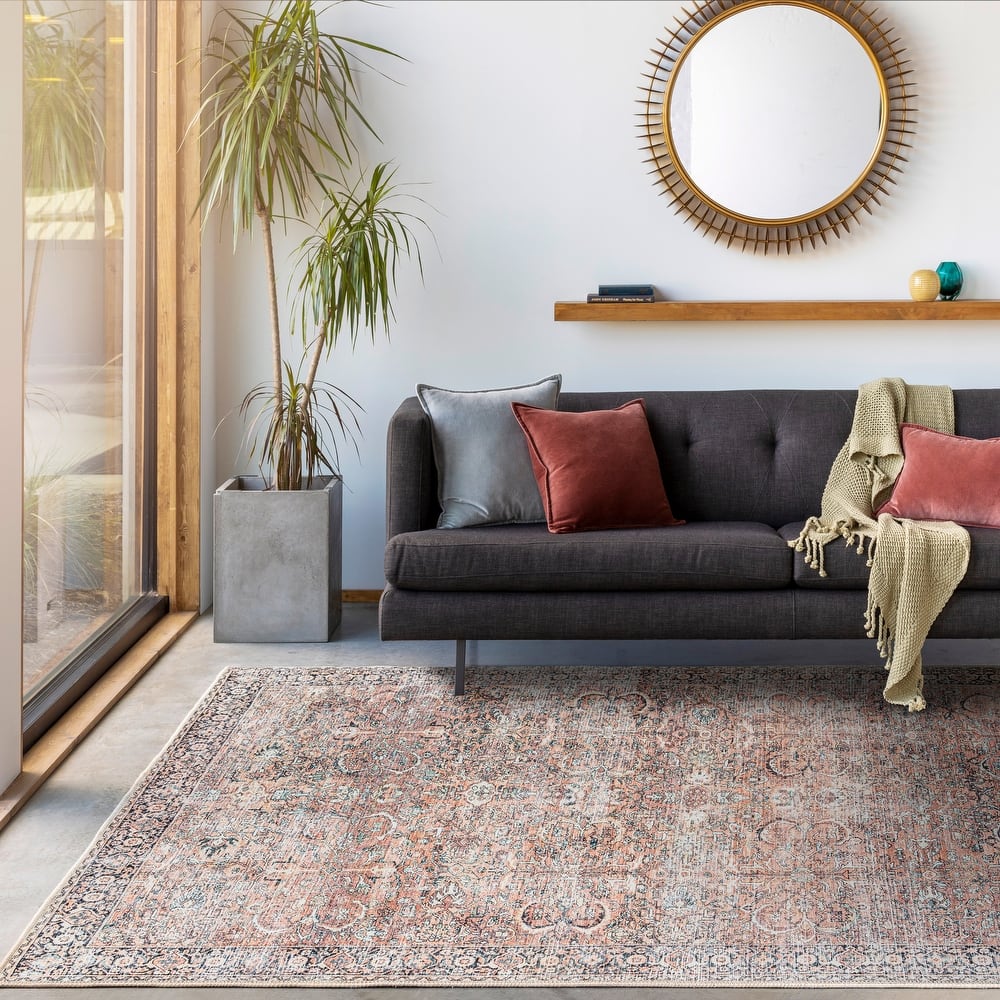 Livabliss Antonella Traditional Vintage Machine Washable Area Rug