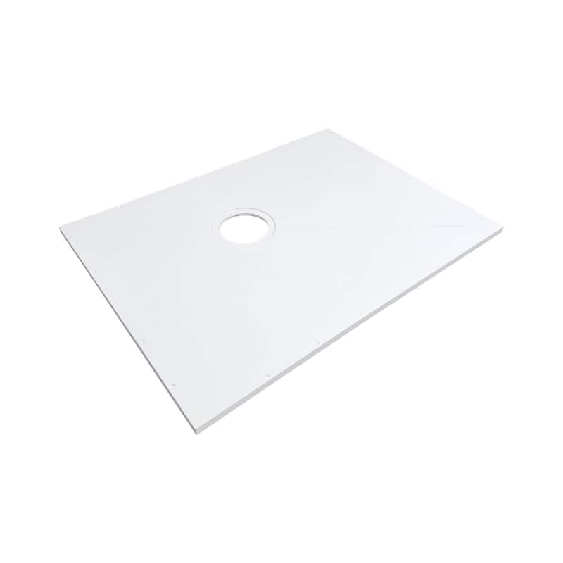 Transolid Ready to Tile Wet Floor Shower Base in White