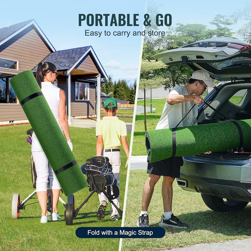 Golf Hitting Mat, Artificial Turf Golf Hitting Mat, Thickened Golf Hitting Training Aids, Golf Practice Hitting Mat