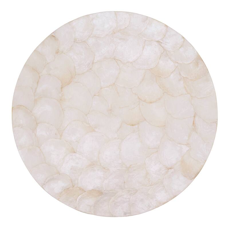 Capiz Shell Placemats (Set of 4) - Layered Shell Disc Design for Dining & Entertaining, 15"