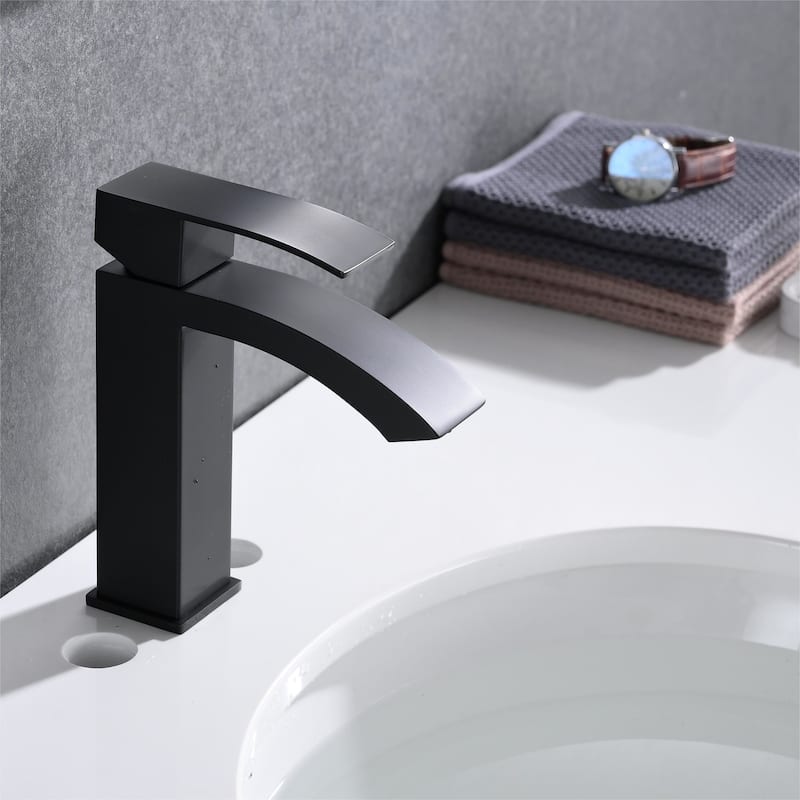Single lever modern style waterfall spout faucet