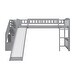 preview thumbnail 10 of 10, Stairway Twin Size Loft Bed with Two Drawers and Slide, Grey
