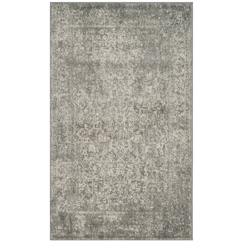 SAFAVIEH Evoke Quinn Vintage Distressed Rug - 3' x 5' - Silver/Ivory