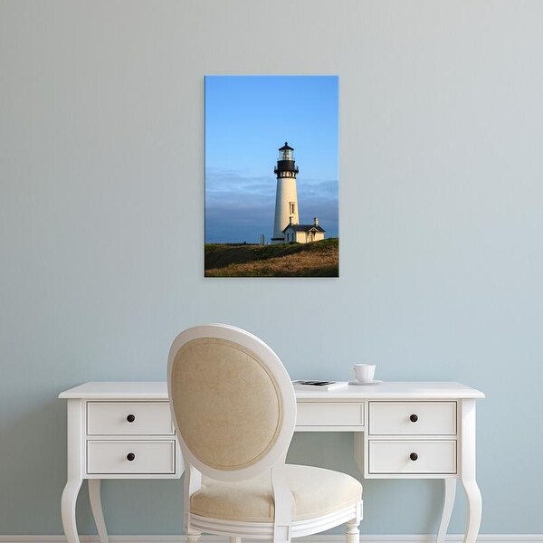 Easy Art Prints Rick A Brown's 'The Yaquina Head Lighthouse' Premium Canvas Art