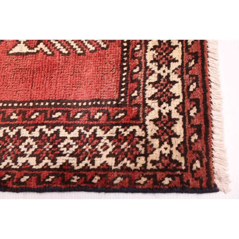 ECARPETGALLERY Hand-knotted Andelz Red Wool Rug - 3'10 x 6'5