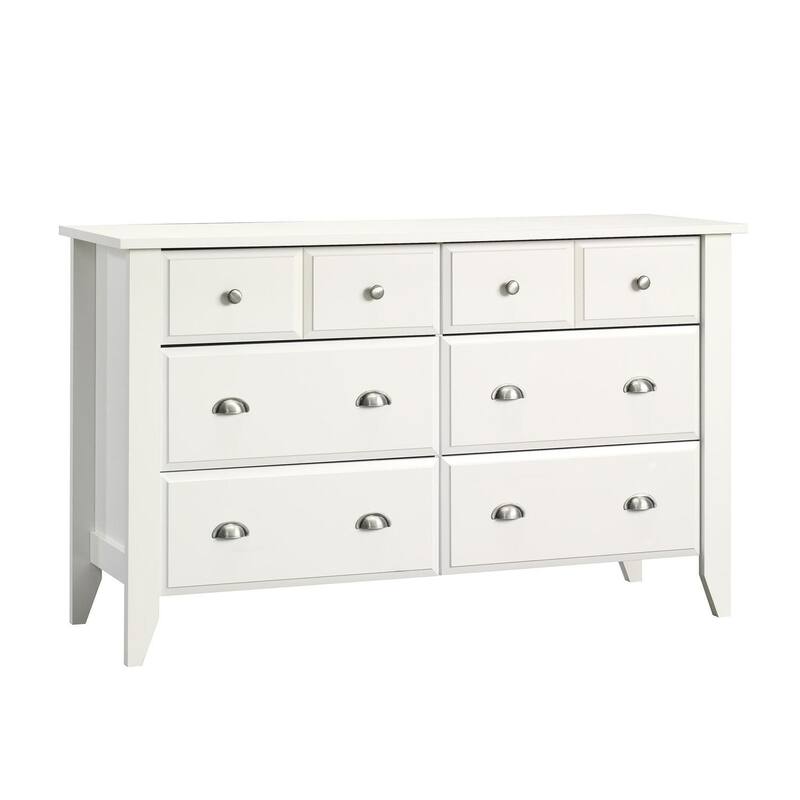 6-Drawer Dresser in Rich Walnut Finish with Classic Hardware Detailing and Spacious Storage Drawers