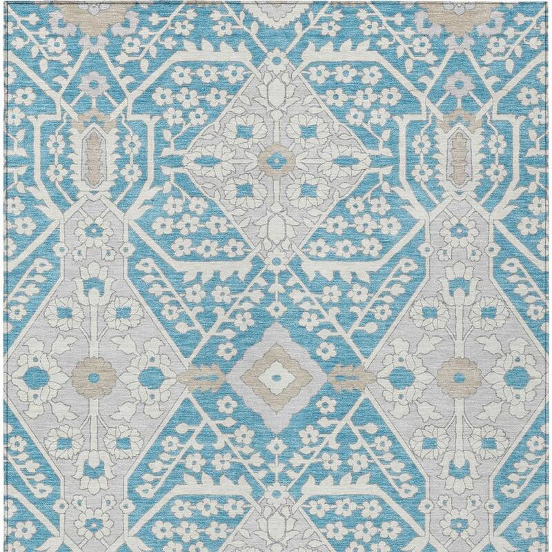 HomeRoots Floral Transitional Rectangle Outdoor Rug