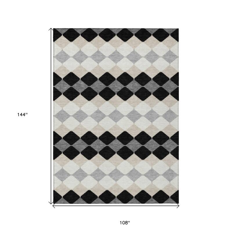 HomeRoots Geometric Transitional Rectangle Outdoor Rug