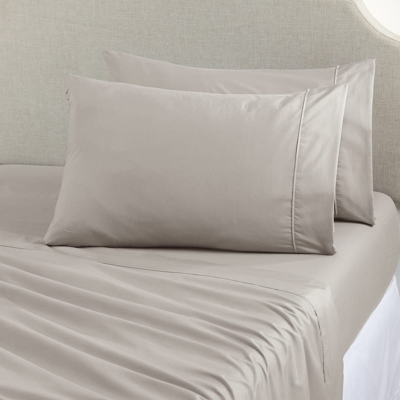 Solid 600 Thread Count Cotton Sheet Set
