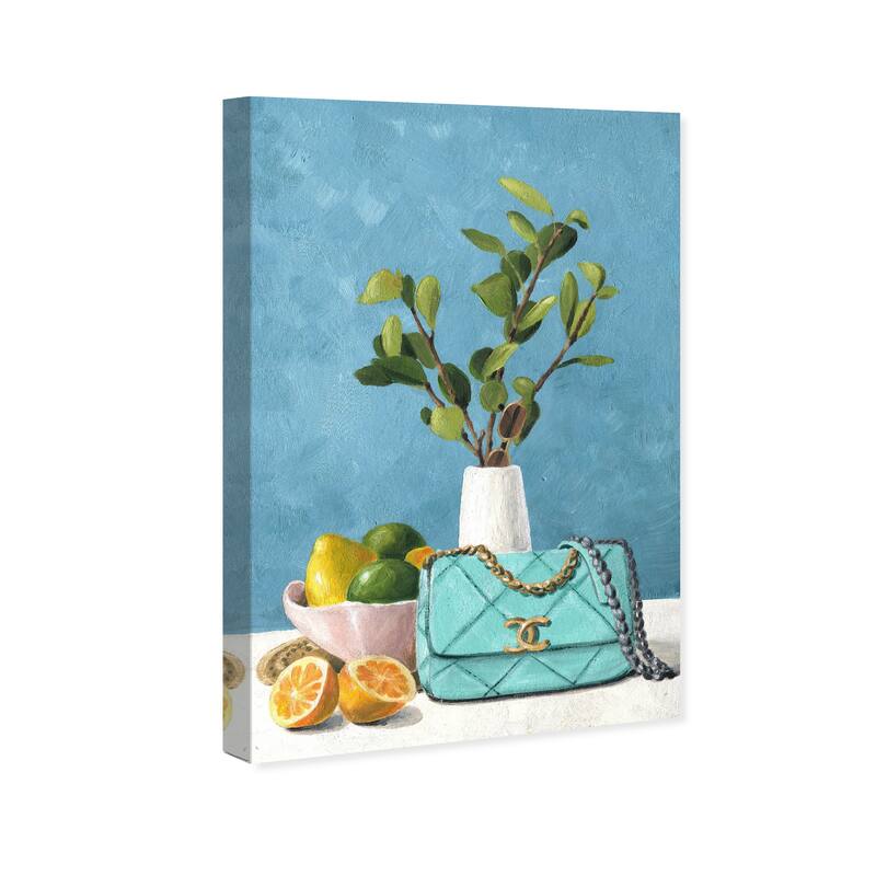 Wynwood Studio Canvas Fashion and Glam Fashion Still Life Love Blue and Light Blue Traditional Wall Art Canvas Print