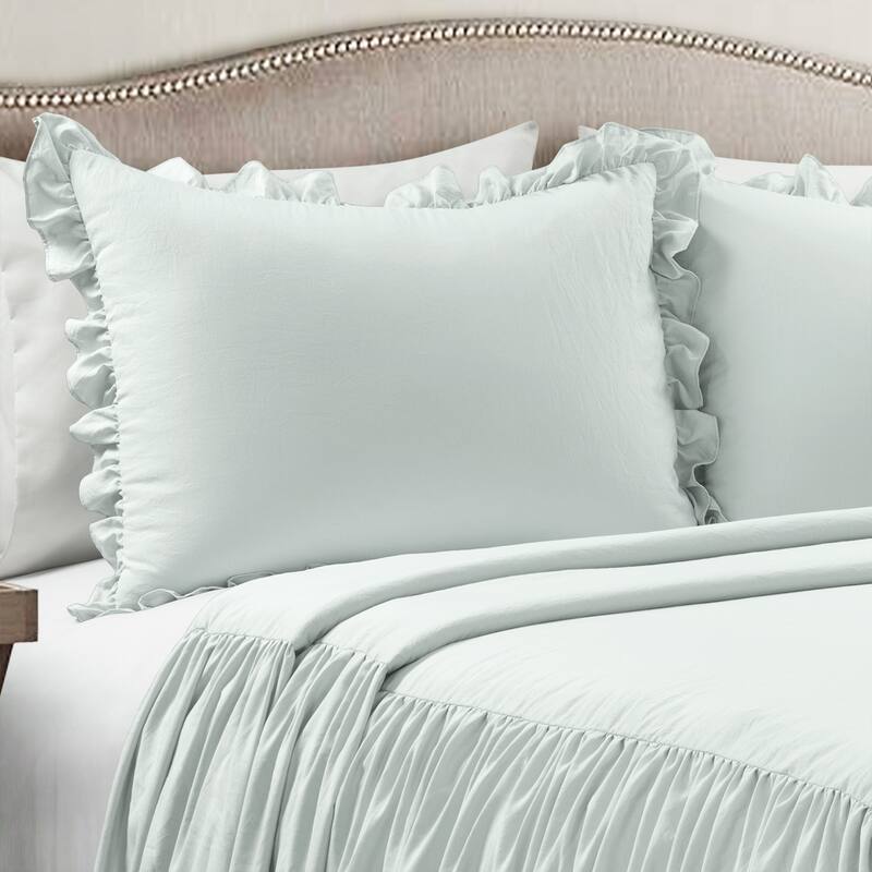 Lush Decor Ruffle Skirt Bedspread Sea Salt 3 Piece Set