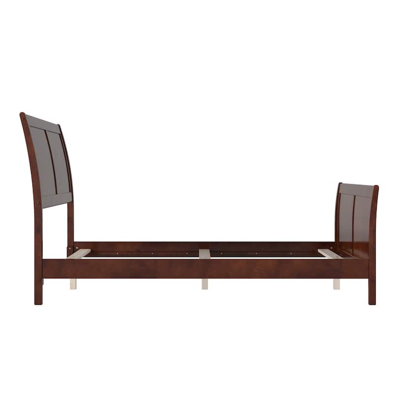 Portland Full Size Foundation Bed with Matching Footboard in Walnut