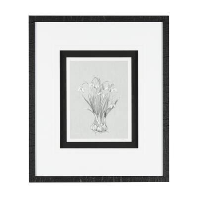 Botanical Sketches VI (Grey) Framed Art Print