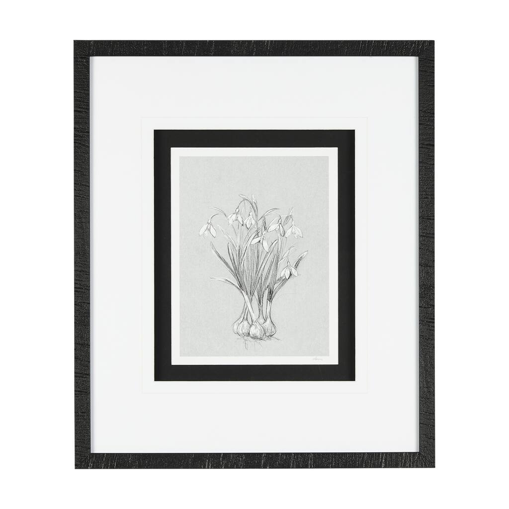 Botanical Sketches VI (Grey) Framed Art Print