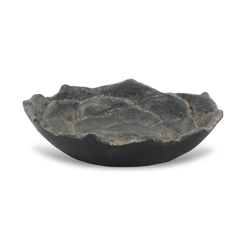 Cheung's Handmade Distressed Cast Iron Lotus Table Decor - Small