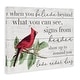 preview thumbnail 3 of 9, Stupell Believe Love Never Dies Inspirational Cardinal Bird Word Design Canvas Wall Art