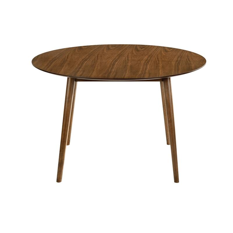 Round Dining Table 42 Inch Walnut Wood Table Modern Kitchen Table - 48