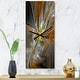 preview thumbnail 1 of 6, Designart 'Symmetrical Yellow Fractal Flower' Modern wall clock 12 in. Wide x 28 in. High
