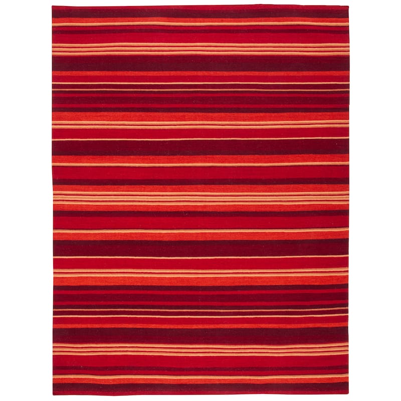 SAFAVIEH Handmade Striped Kilim Torrie Casual Wool Rug