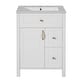 preview thumbnail 36 of 53, GDFStudio - Cielo 24" Bathroom Vanity with Ceramic Sink, 2 Soft Close Drawers, Door & Storage Racks
