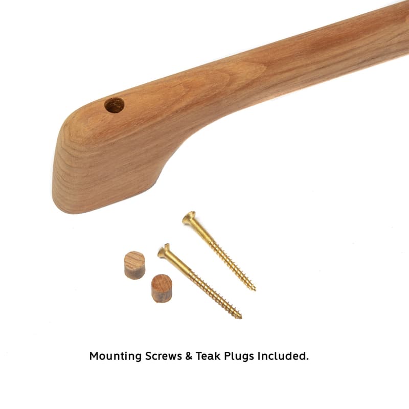 14" Traditional Solid Teak Towel Bar - 1" X 14" X 2.50"