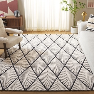 SAFAVIEH Handmade Marbella Theres Boho Trellis Wool & Viscose Rug