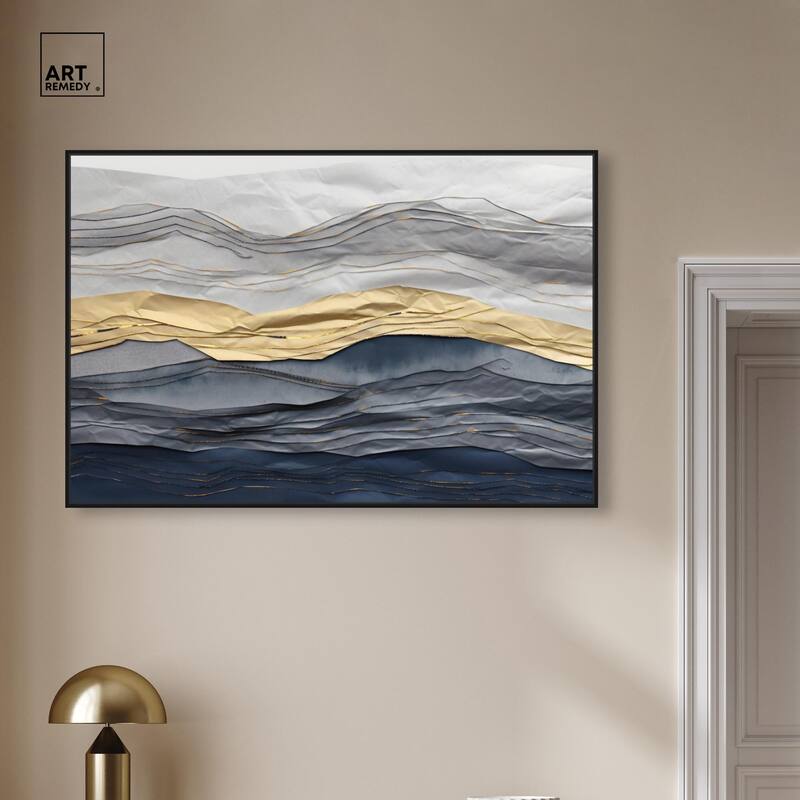 Flowing Golden Tide Canvas by Art Remedy