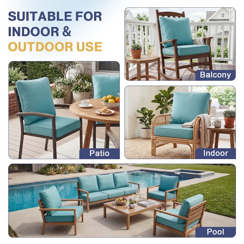 Aoodor Outdoor Seat/Back Cushion Set of 2