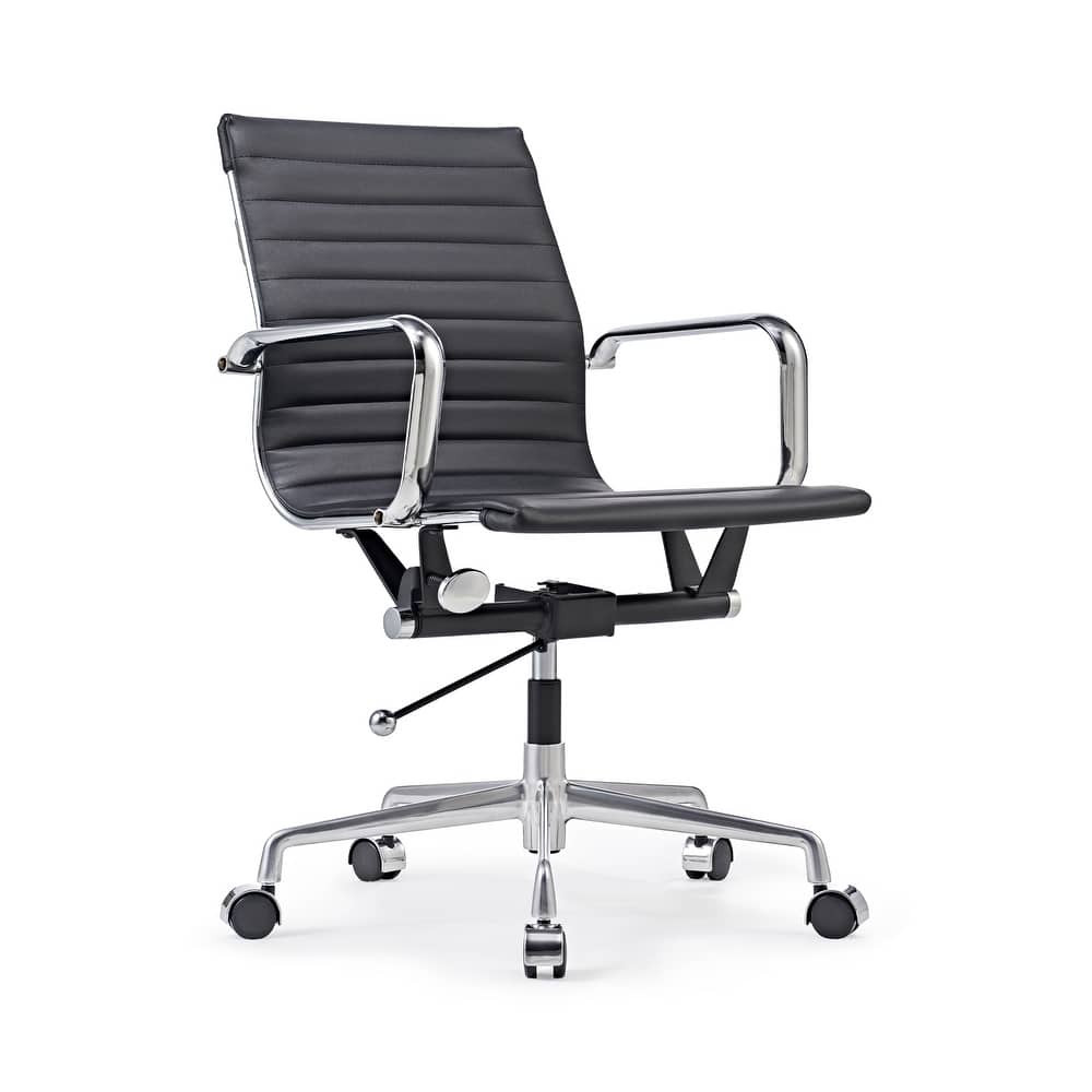 CAROCC Ribbed Computer Desk Office PU Chair Height Adjustable