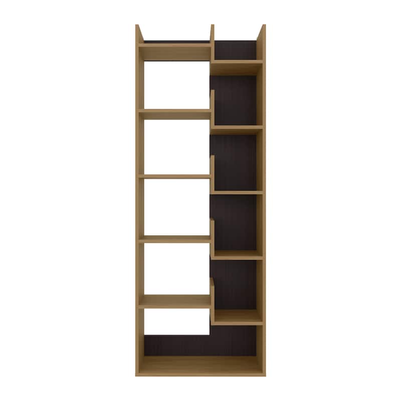 Clover 67" Tall Free standing 6-Tier Bookcase Storage Cabinet, Home Office, Living room, Bookshelf