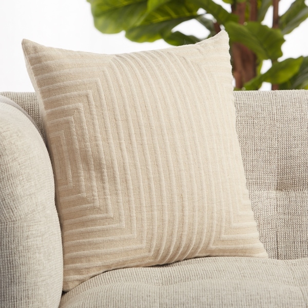 Neutra Light Taupe Geometric Throw Pillow. Opens flyout.