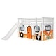 preview thumbnail 16 of 23, Max and Lily Classic Twin-Size Low Loft with Easy Slide and Curtain